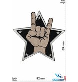 Oldschool Mudra - Metal Sign - Pommesgabel - star