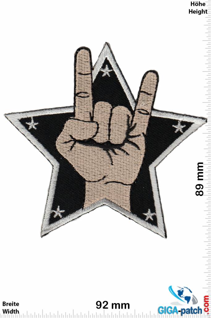 Oldschool Mudra - Metal Sign - Pommesgabel - star