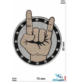 Oldschool Mudra - Metal Sign - Pommesgabel - round