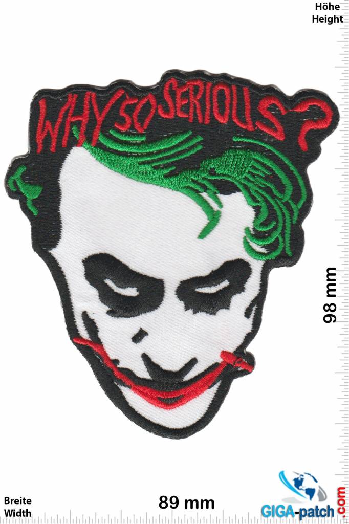 Joker Joker - Why so Serious - Heath Ledger - Batman