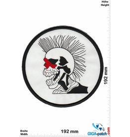 Punk Skull - Punk-white - 19 cm
