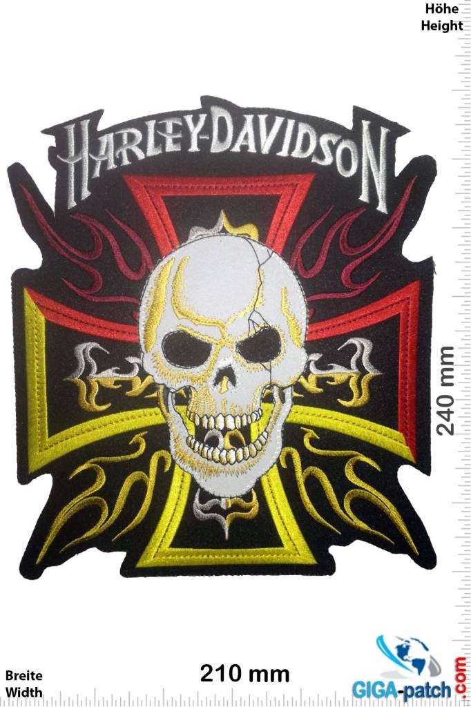 Harley Davidson Harley Davidson - Skull Kreuz - 24 cm -BIG