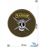 Army Ranger - rund - Totenkopf - green