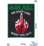 Overkill Overkill - We don't care What you say - Thrash-Metal-Band