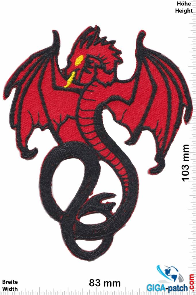 Oldschool Roter Drache - red Dragon