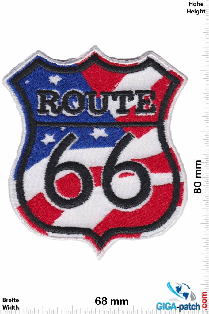 Route 66 - Patch - Aufnäher - Aufnäher Shop / Patch - Shop - größter ...