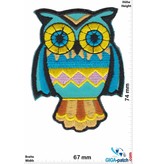 Eule Owl -Eule - blue