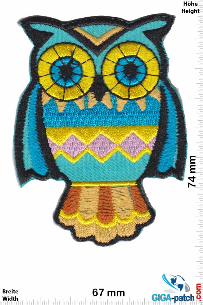 Eule Owl - blue