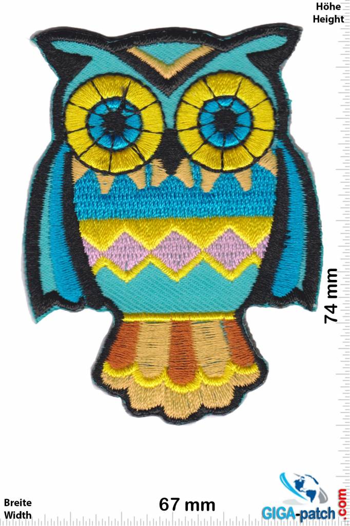 Eule Owl -Eule - blue