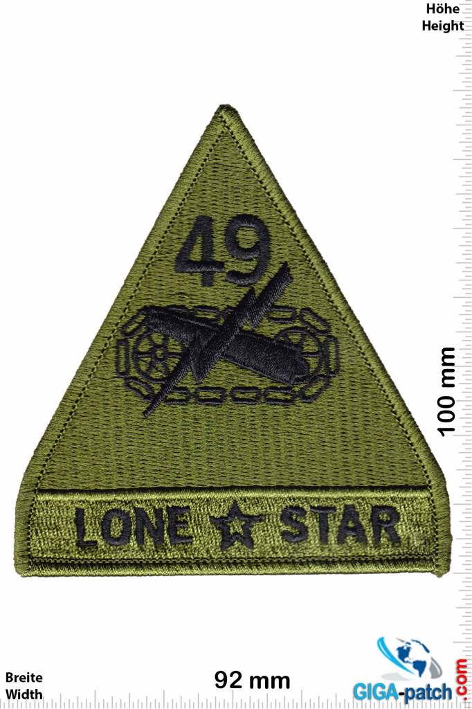 U.S. Army 49TH ARMORED DIVISION - LONE STAR - green -HQ