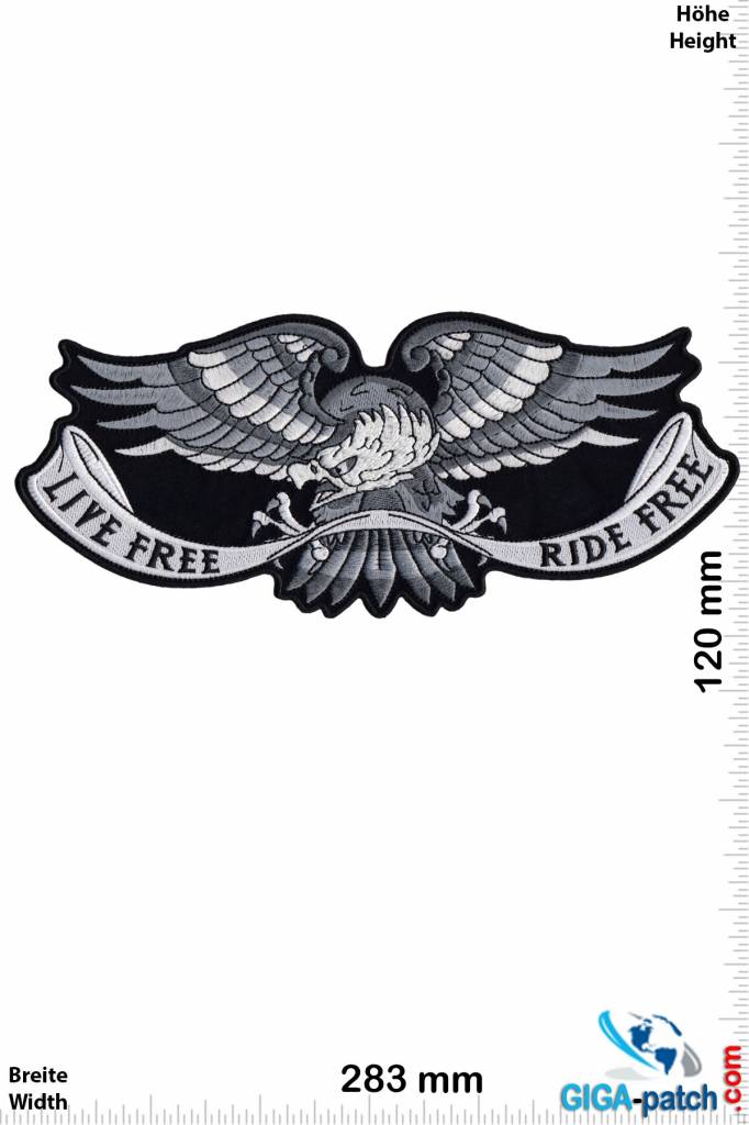 Live Free Live Free - Ride Free - Adler - Eagle -  28 cm - BIG