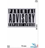 Parental Advisory Parental Advisory Explicit LYRICS  - white