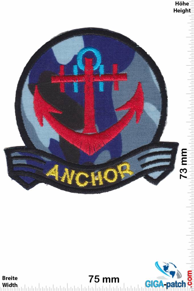 Navy Marine -  Anker - Anchor red