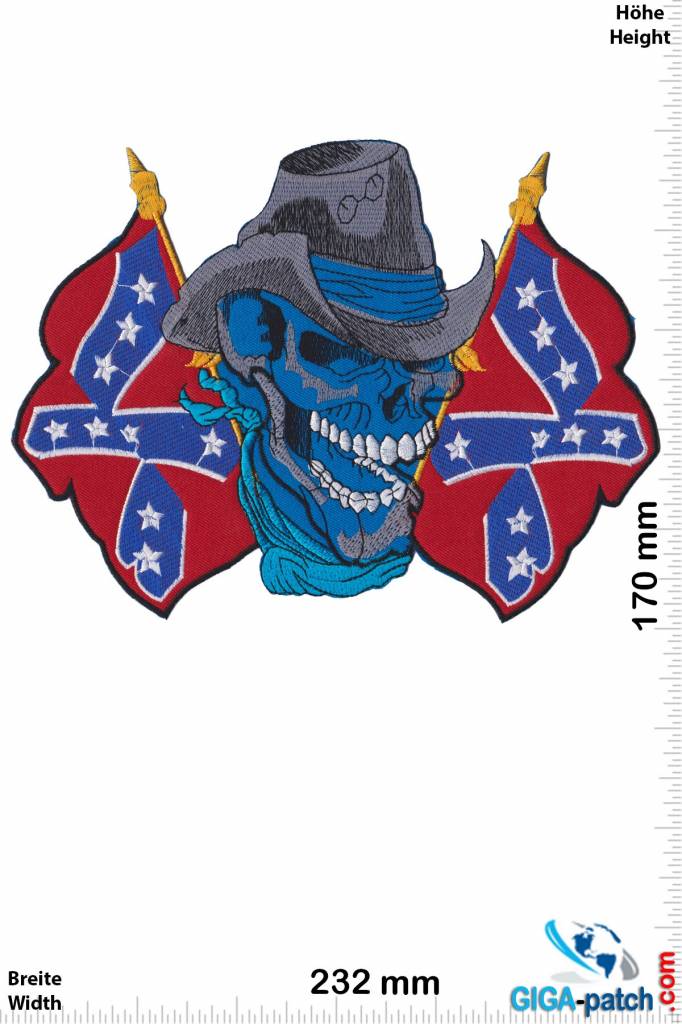 Cowboy Skull Cowboy - Flag-  23 cm