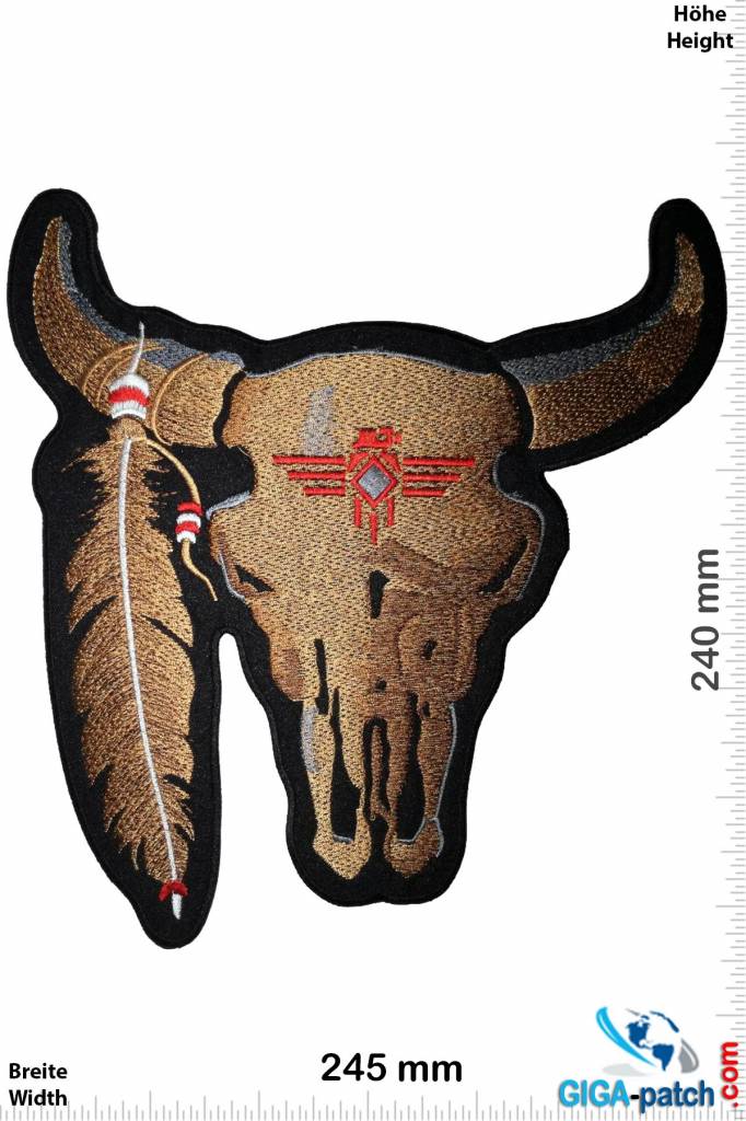 Indian Bison Skull Indian - Bison Schädel  Indianer - braun - 24 cm