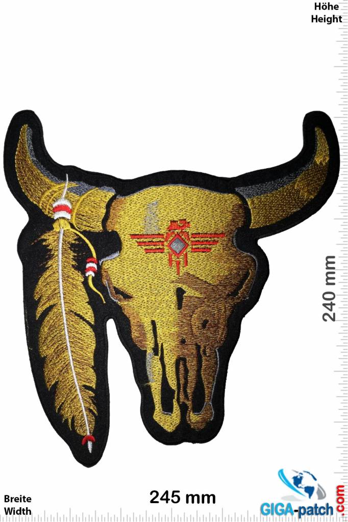 Indian Bison Skull Indian - Bison Schädel  Indianer - hellbraun - 24 cm