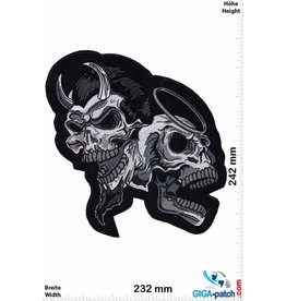 Skull Skull - angel and devil - 24 cm - BIG