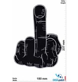 Fuck you Fuck You - Fuckfinger - black- 24 cm