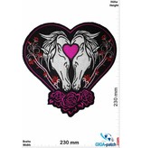 Pferd 2 horses - heart - 23 cm - BIG