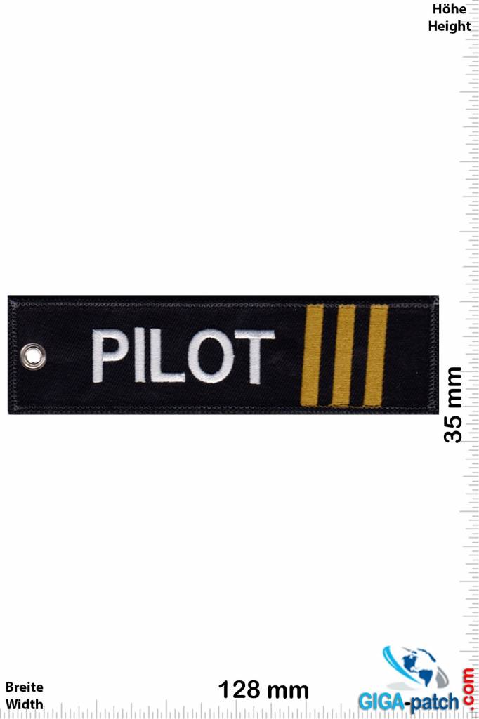 Pilot Pilot - 3 stripes - bronze - double-sided - washable