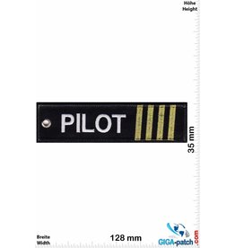 Pilot Pilot - 4 Streifen - gold - doppelseitig - Waschbar