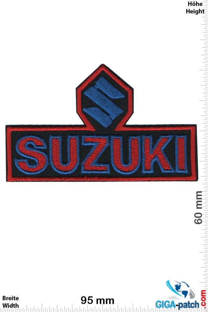 Suzuki SUZUKI - long - red black - Patch Portachiavi Adesivi -   - Il più grande Patch Negozio in tutto il mondo