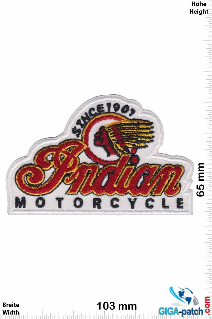 Indian Indian  Motorcycle - Since 1901 - white -  HQ