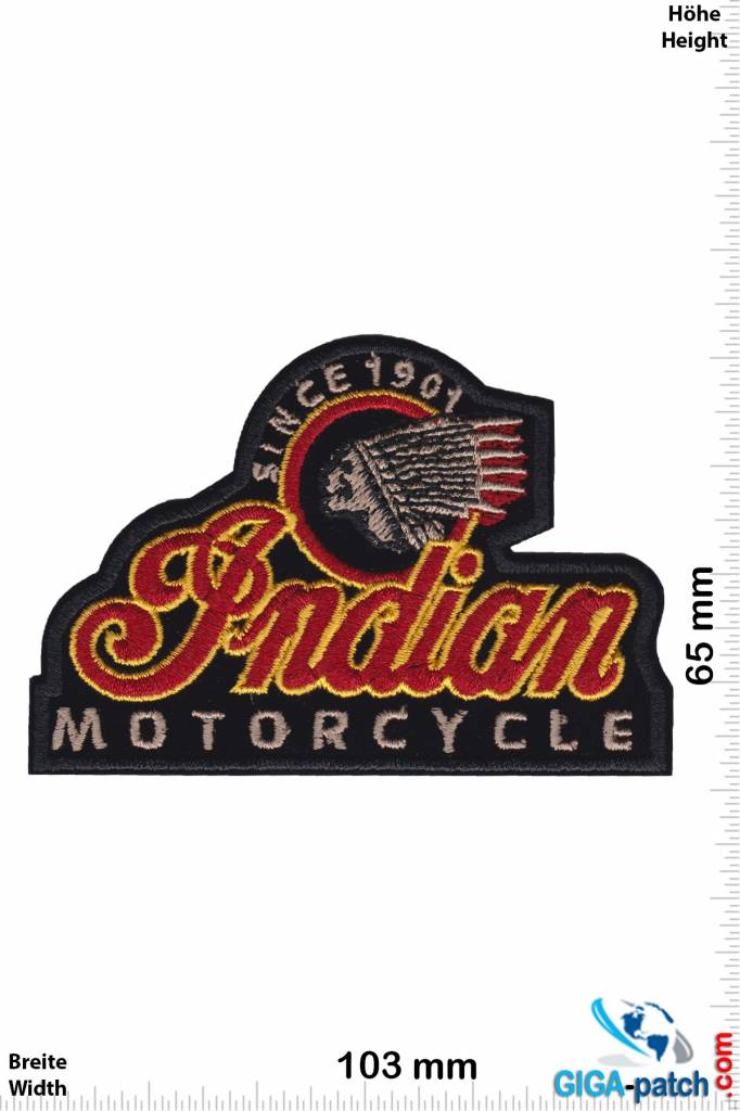 Indian Indian  Motorcycle - Since 1901 -black -  HQ