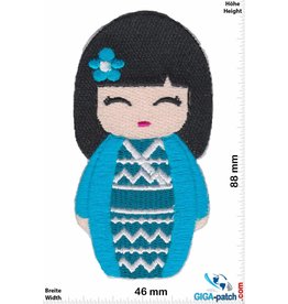 Geisha  - Japan Cartoon - blue