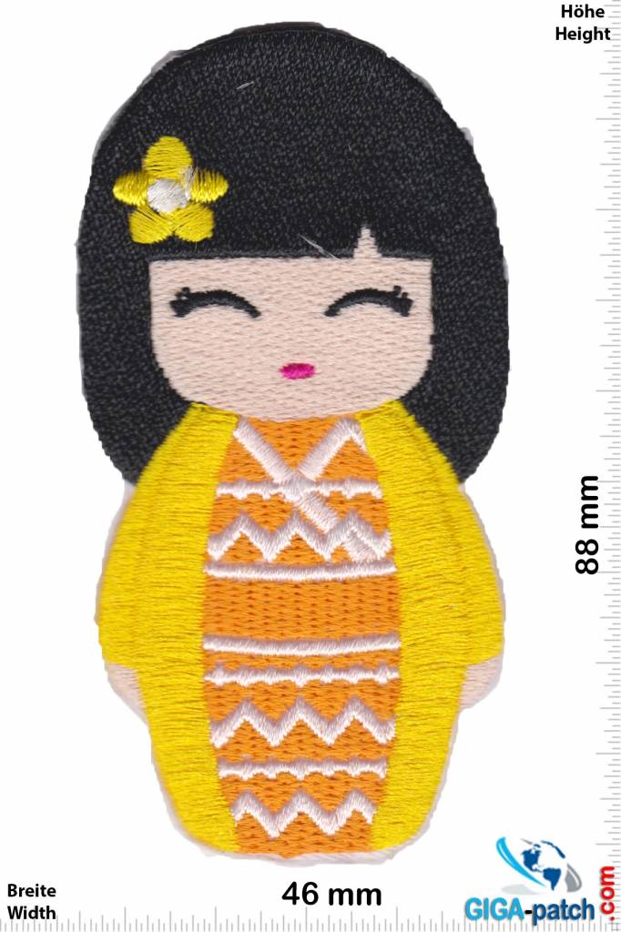 Geisha  - Japan Cartoon - yellow