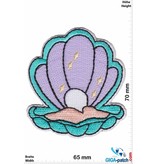 Fun Seashell with pearl - purple lightblue - Arielle