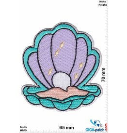 Fun Seashell with pearl - purple lightblue - Arielle