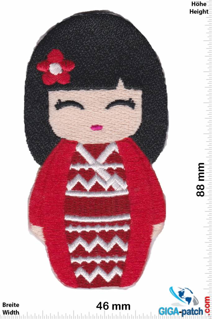 Geisha  - Japan Cartoon - red