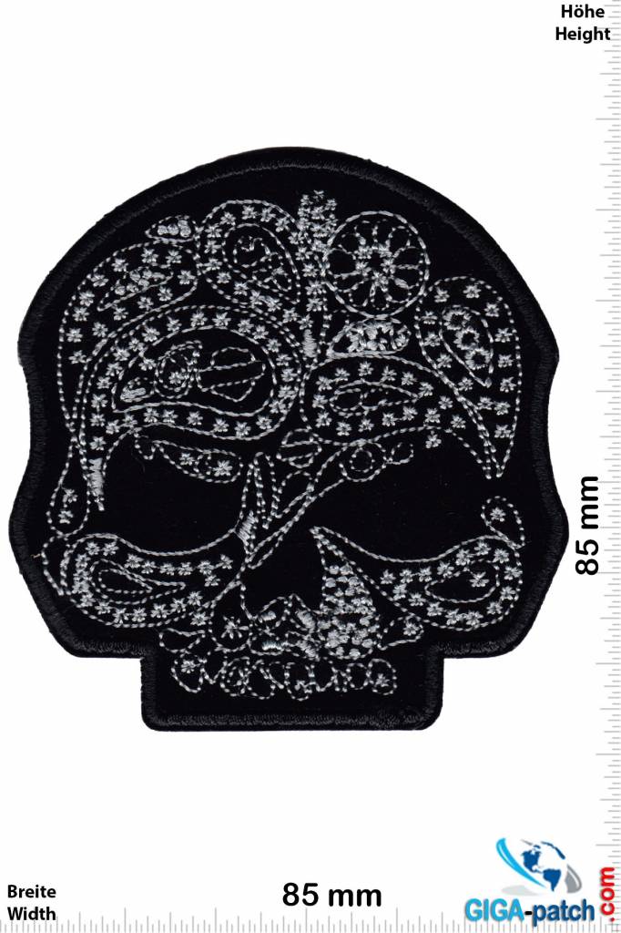 Muerto Skull - Totenkopf - Muerto - silver black - HQ