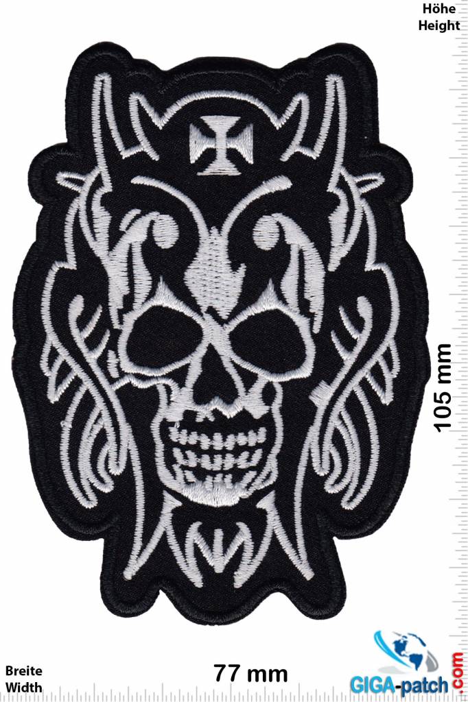 Totenkopf Skull  - black silver