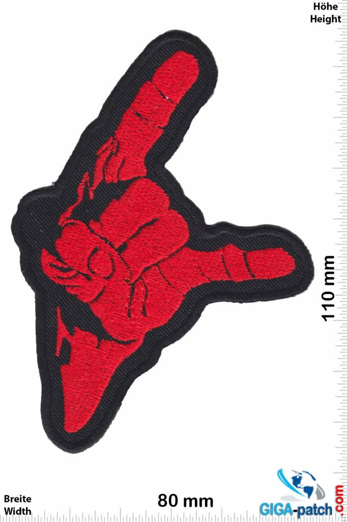 Oldschool Mudra - Metal Sign - Pommesgabel - rot