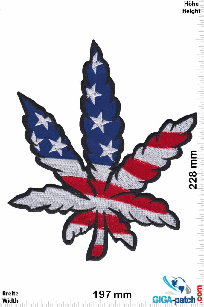 Cannabis - USA - Marihuana - Hanf - Gras - Dope  - BIG - 22 cm