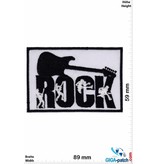 Rock n Roll Rock- Guitar - black white