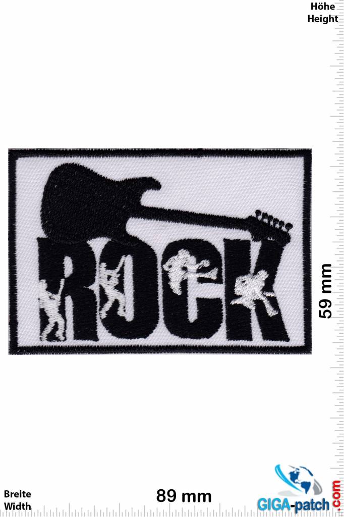 Rock n Roll Rock- Guitar - black white