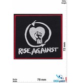 Rage against the machine Rise Against - silver red