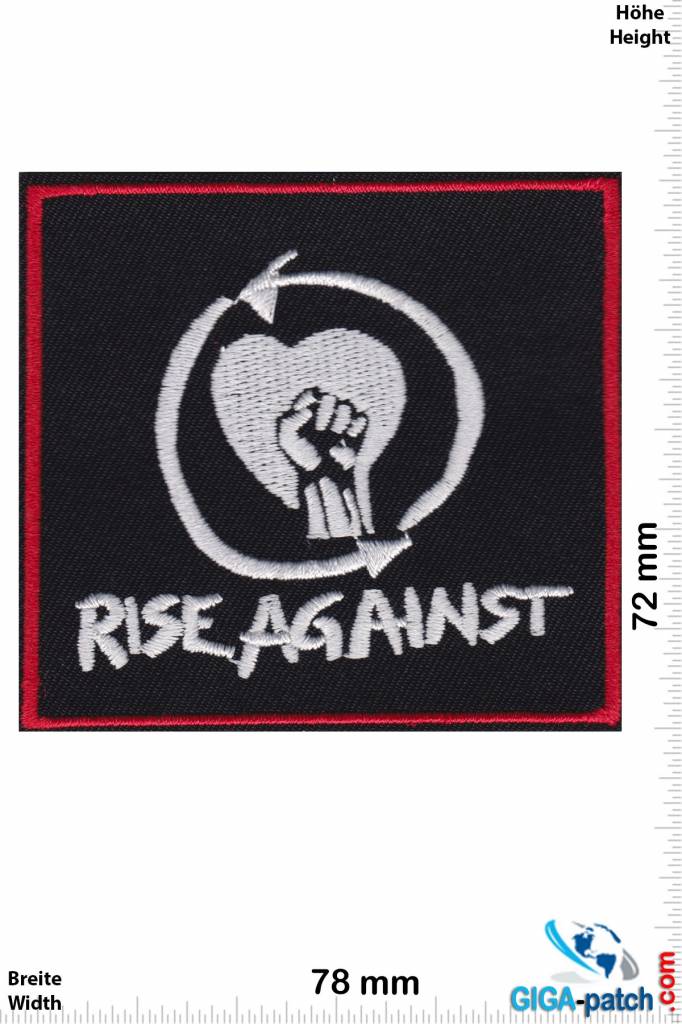 Rage against the machine Rise Against - silver red