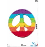Frieden Peace - Frieden - Rainbow - small - 2 Stück