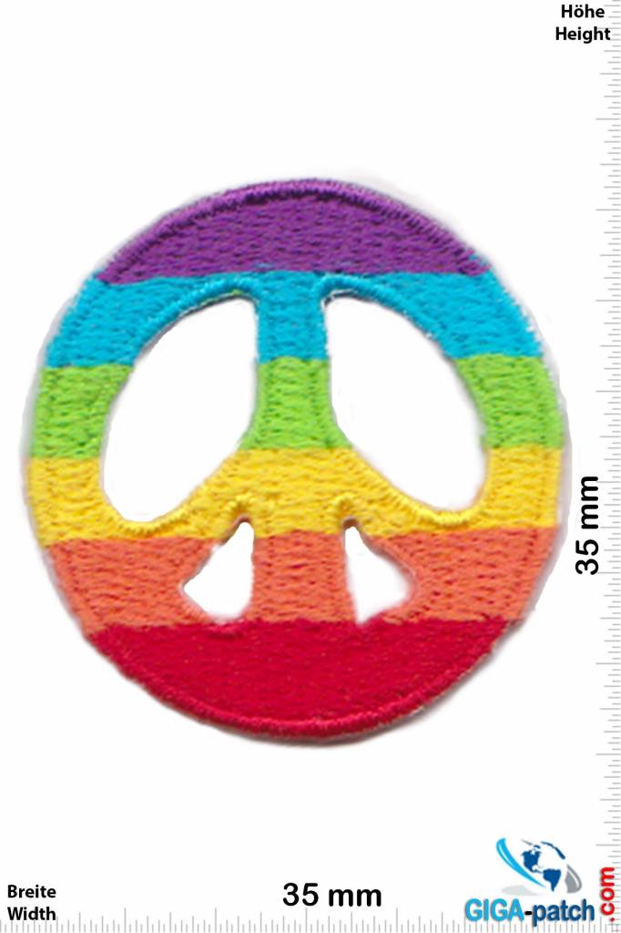Frieden Peace - Frieden - Rainbow - small - 2 Stück