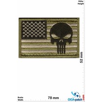 Punisher Punisher - USA -green  - Klett Patch mit Untergrund - HQ