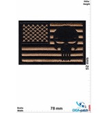 Punisher Punisher - USA  - browngold - Velcro patch with background - HQ