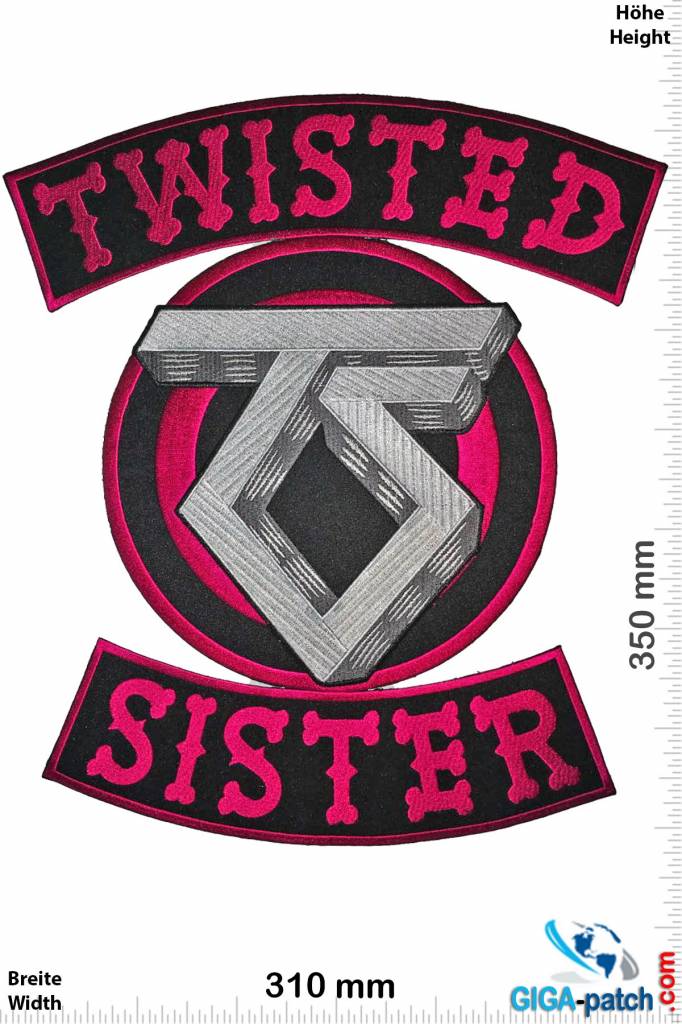 Twisted Sister Twisted Sister - purple silver - 35 cm - Patch Keychains ...