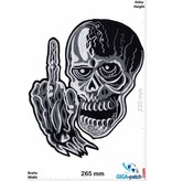 Bikerpatch Fuck You - Skull - 26 cm