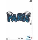 Paris - blue white - Pailletten
