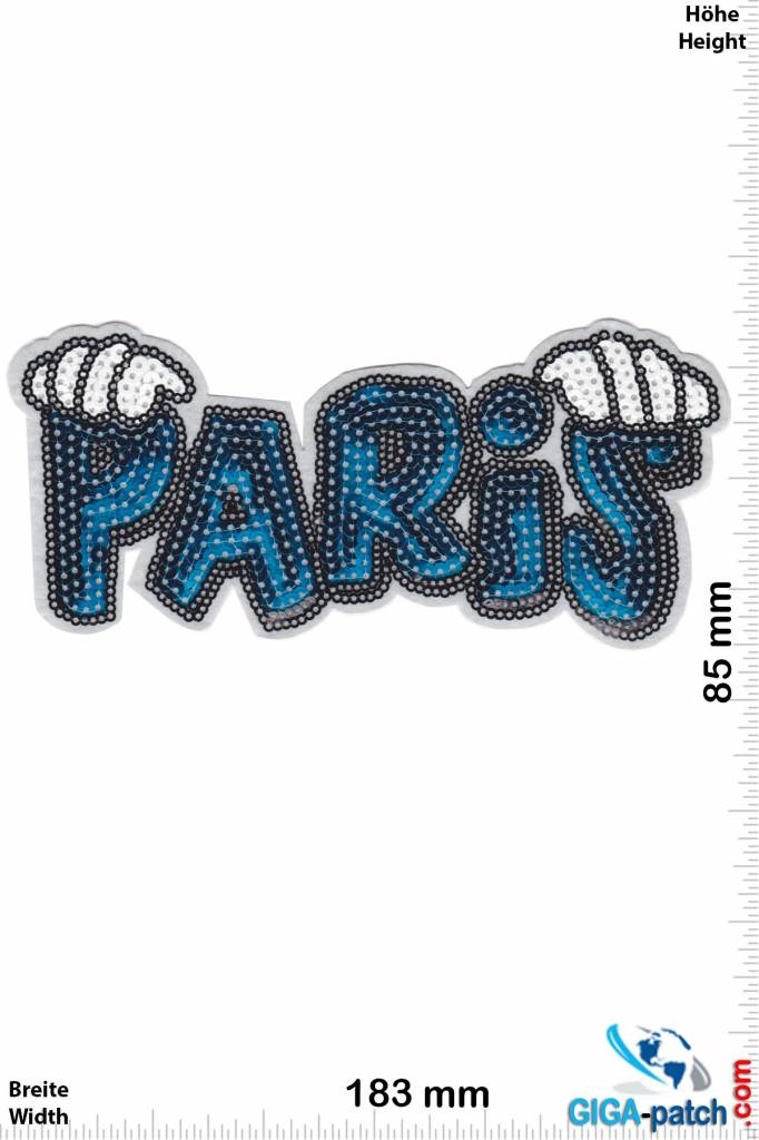 Paris - blue white - Sequins