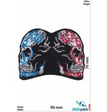 Totenkopf Biker Totenkopf - 2 way - red blue - HQ